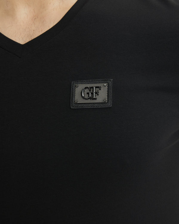 Gianfranco Ferre Gothic Ferré V-Neck T-Shirt Black
