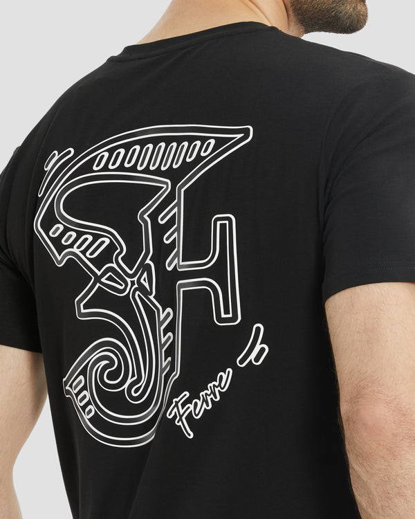 Gianfranco Ferre Gothic Ferré V-Neck T-Shirt Black