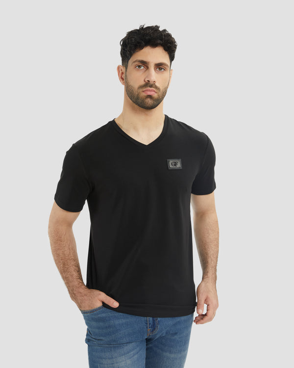 gianfranco ferre Gothic Ferré V-Neck T-Shirt Black