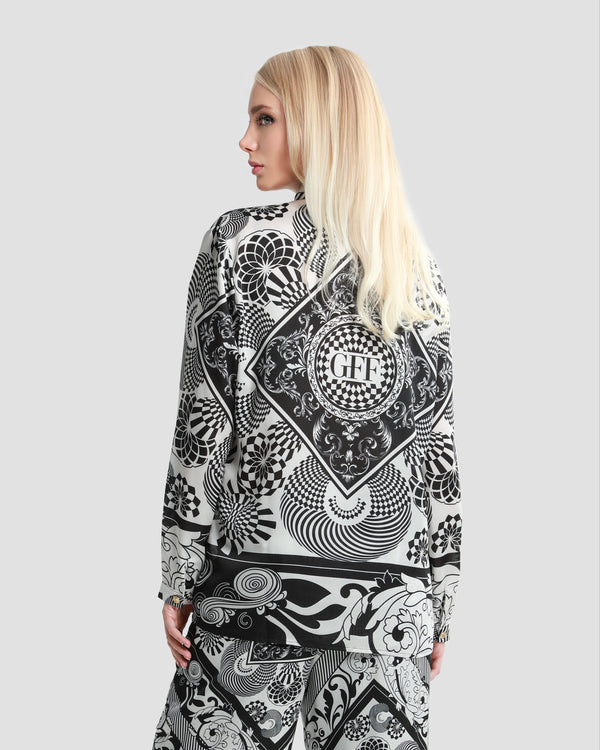 Gianfranco Ferre Graphic Printed Shirt Black