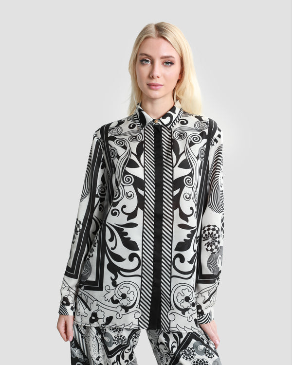 gianfranco ferre Graphic Printed Shirt Black