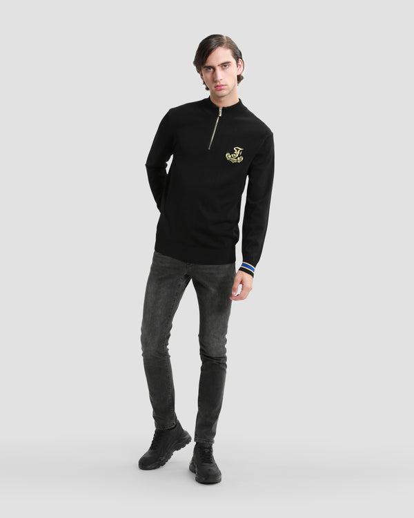 Gianfranco Ferre Half Zip Sweater Black