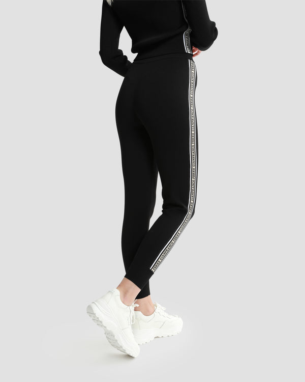 Gianfranco Ferre Jacquard Tape Sweatpants Black