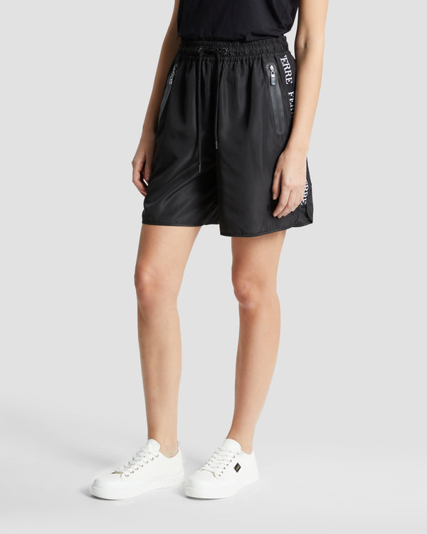 gianfranco ferre Jacquard Tape Track Shorts Black
