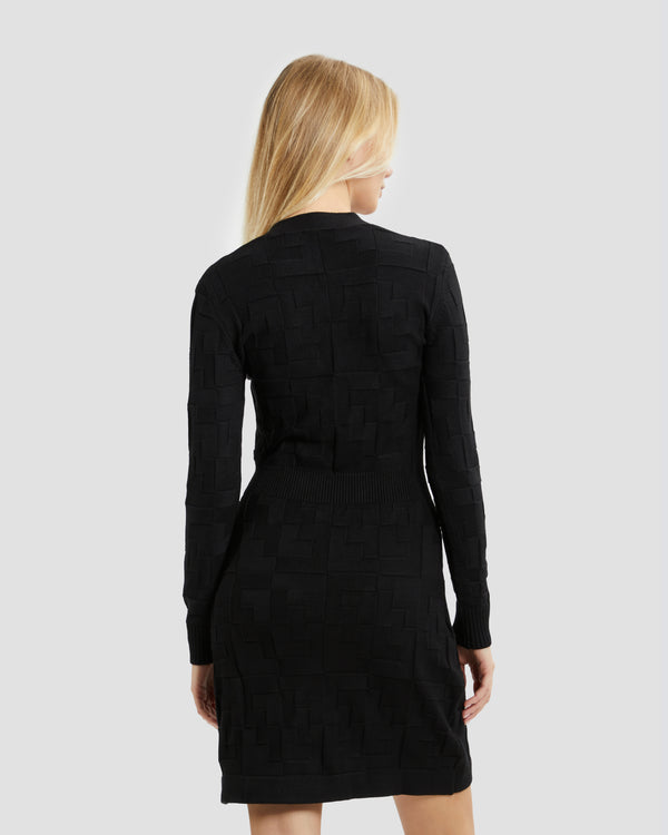 Gianfranco Ferre Knitted Mini Dress Black