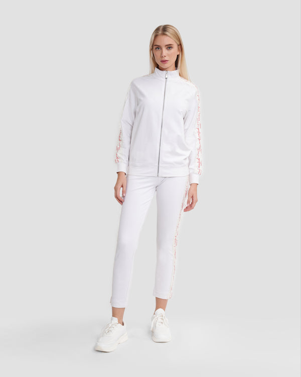 Gianfranco Ferre Lace Detail Tracksuit Set White