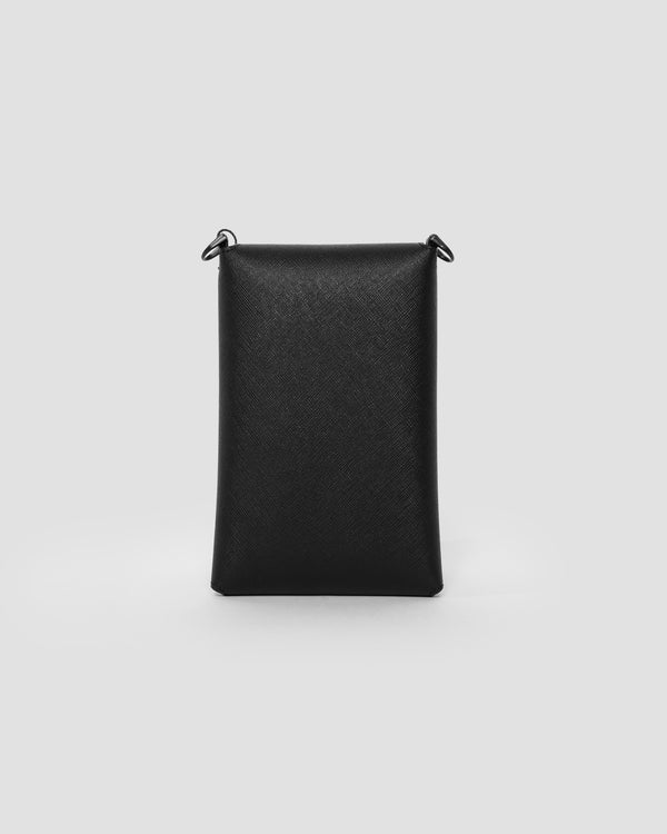 Gianfranco Ferre Leather Crossbody Pouch Black