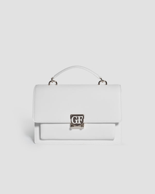 Gianfranco Ferre Leather Icon Bag Off White