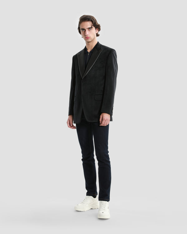 Gianfranco Ferre Leather Necklined Blazer Black