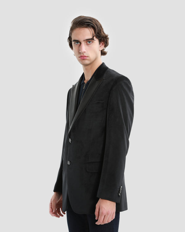 gianfranco ferre Leather Necklined Blazer Black