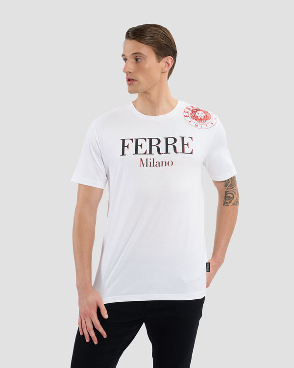 gianfranco ferre Lion Head Printed T-Shirt White