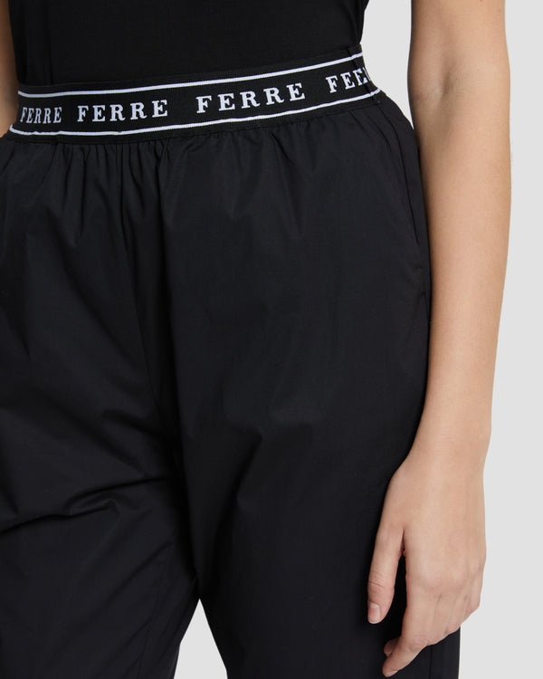 Gianfranco Ferre Logo Band Trousers Black