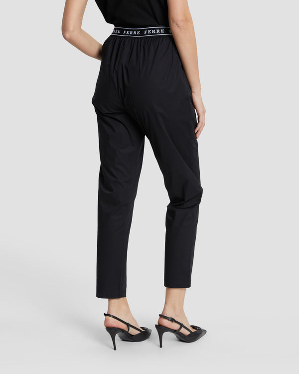 Gianfranco Ferre Logo Band Trousers Black