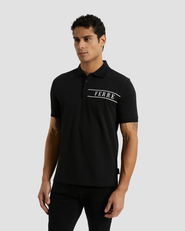 gianfranco ferre Logo Chest Polo Shirt Black
