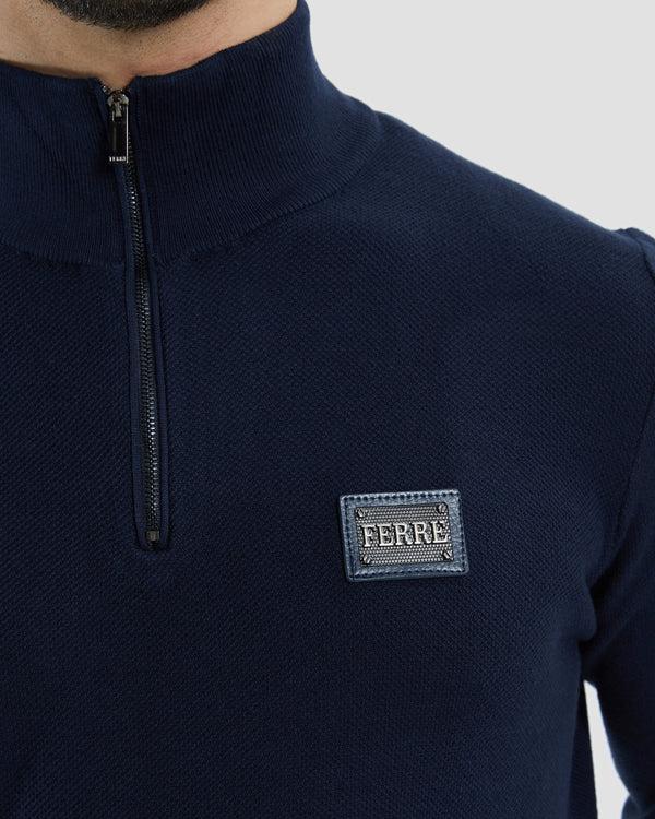 Gianfranco Ferre Logo Chest Sweater Navy