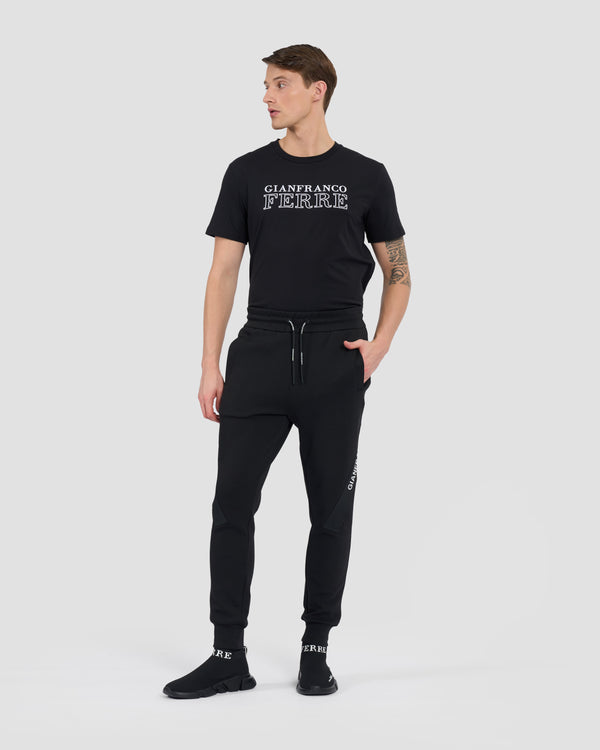Gianfranco Ferre Logo Knit Track Pants Black