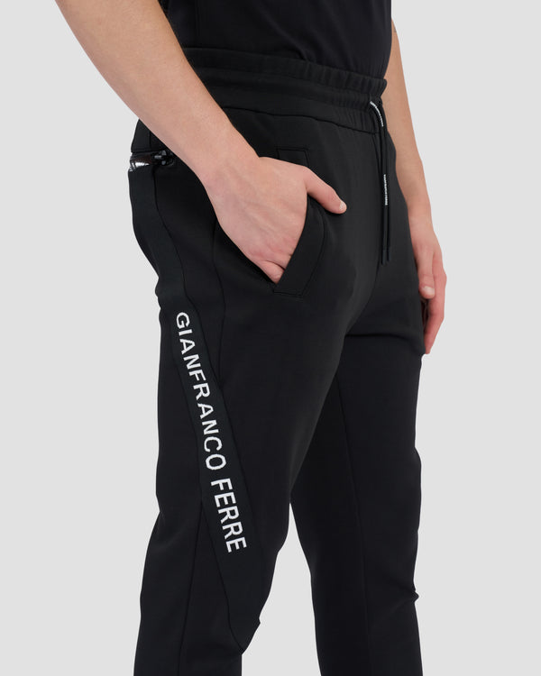 Gianfranco Ferre Logo Knit Track Pants Black