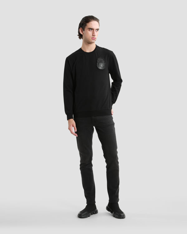 Gianfranco Ferre Logo Patched Sweatshirt Black