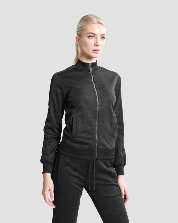 Gianfranco Ferre Logo Pattern Tracksuit Set Black