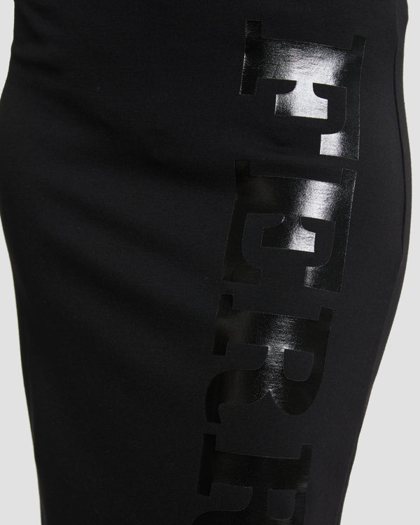 Gianfranco Ferre Logo Print Pencil Skirt Black