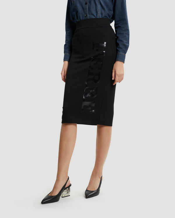 gianfranco ferre Logo Print Pencil Skirt Black