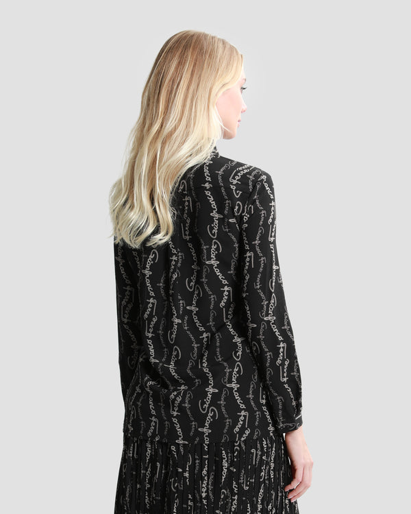 Gianfranco Ferre Logo Print Shirt Black