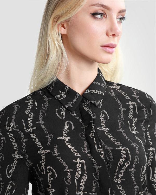 Gianfranco Ferre Logo Print Shirt Black