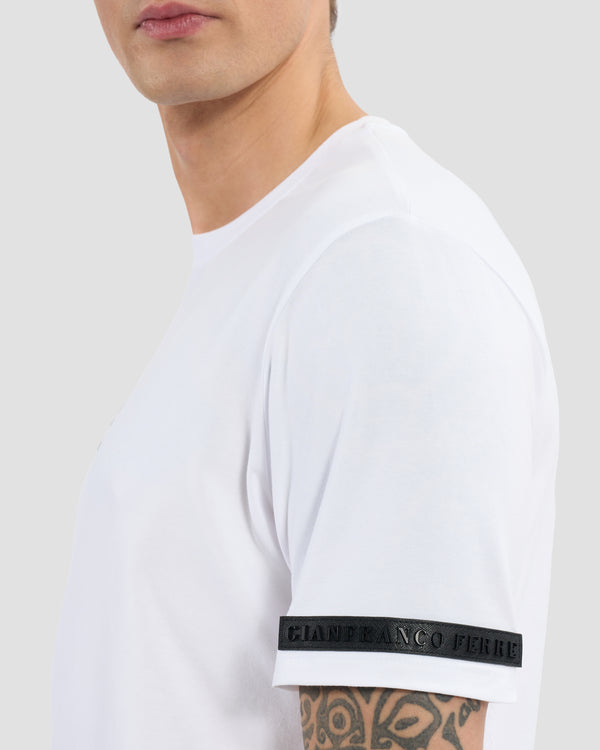 Gianfranco Ferre Logo Printed Chest T-Shirt White