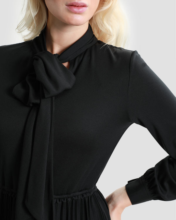 Gianfranco Ferre Logo Printed Midi Dress Black