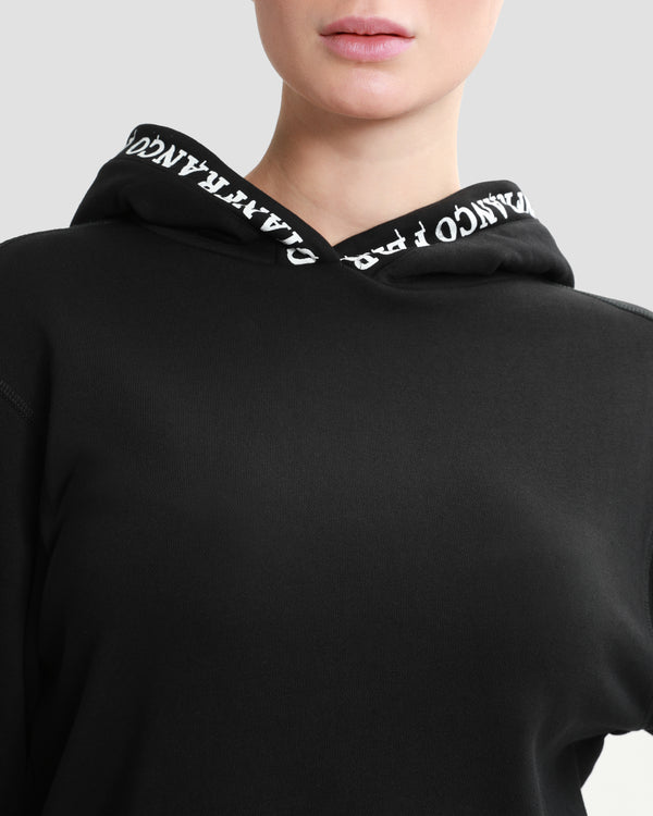 Gianfranco Ferre Logo Tape Hoodie Black