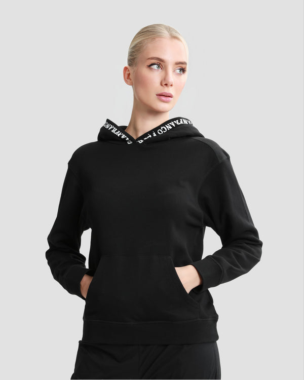 gianfranco ferre Logo Tape Hoodie Black