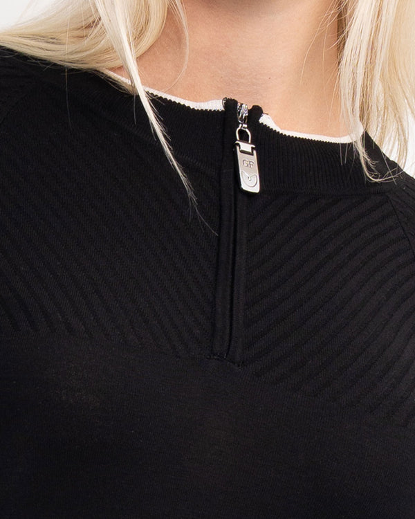 Gianfranco Ferre Logo Tape Jacquard Dress Black