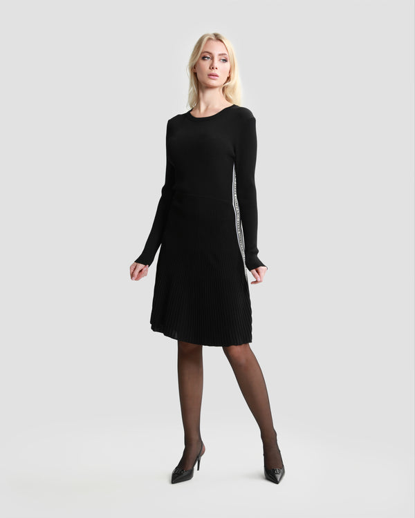 gianfranco ferre Logo Tape Knitted Dress Black
