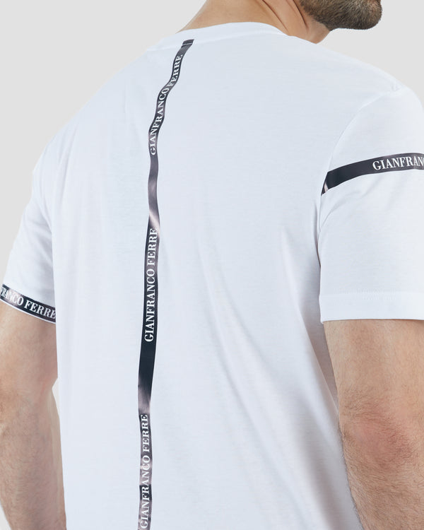 Gianfranco Ferre Logo Tape Print T-Shirt White
