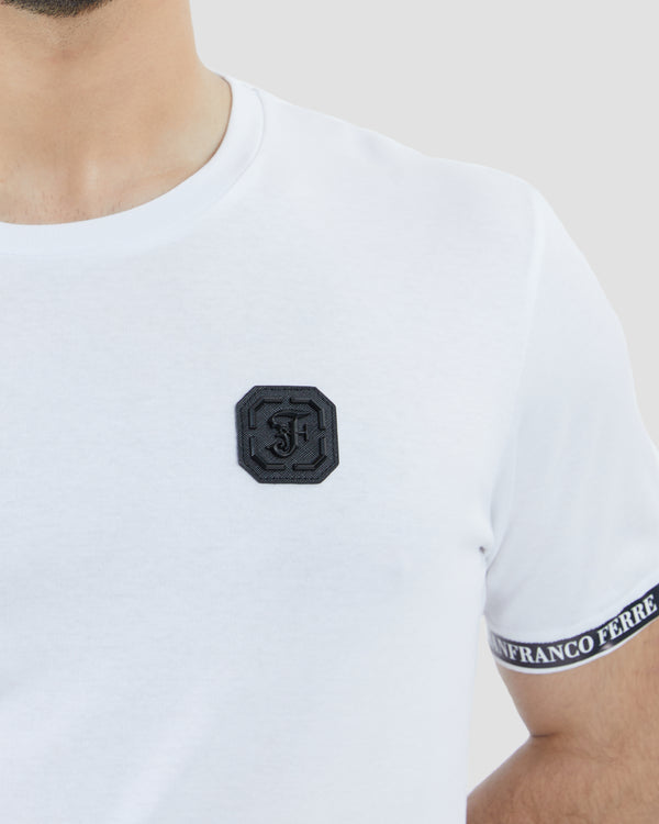Gianfranco Ferre Logo Tape Print T-Shirt White