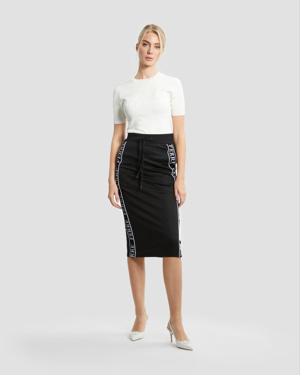 Gianfranco Ferre Logo Tape Skirt Black