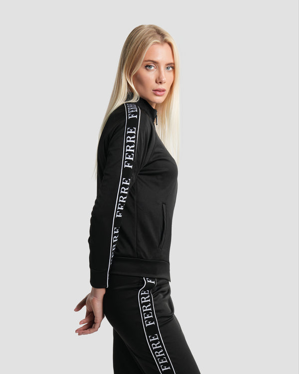 gianfranco ferre Logo Tape Track Jacket Black