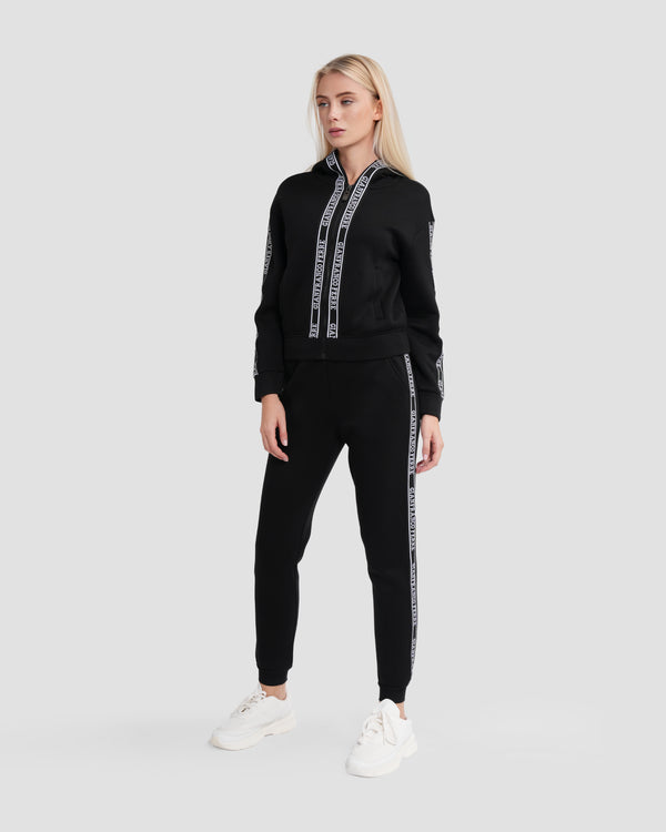 Gianfranco Ferre Logo Tape Tracksuit Set Black
