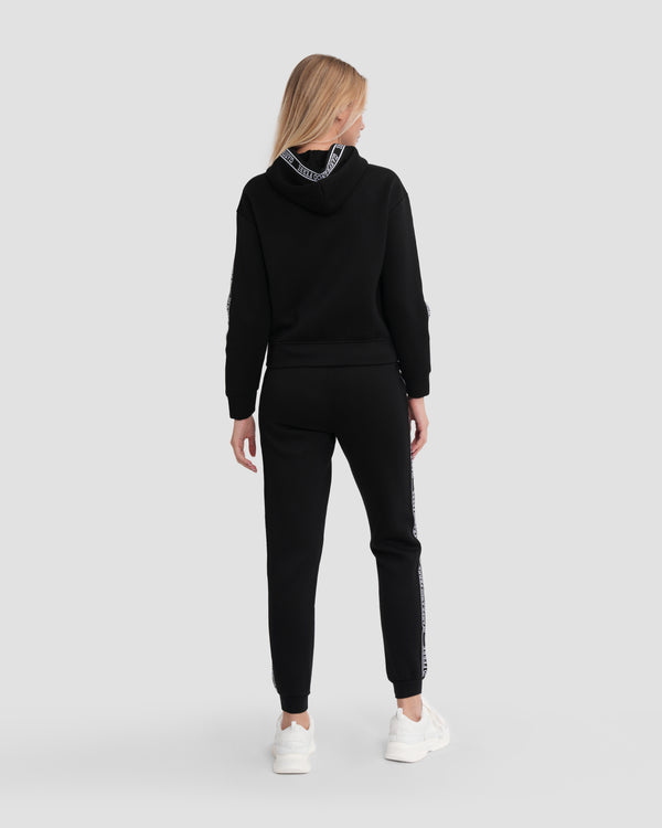 Gianfranco Ferre Logo Tape Tracksuit Set Black