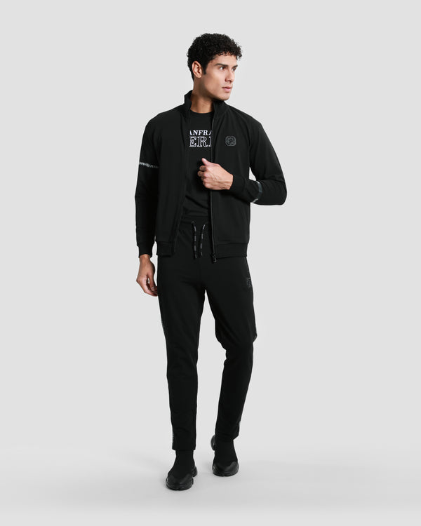 Gianfranco Ferre Logo Taper Tracksuit Jacket Black