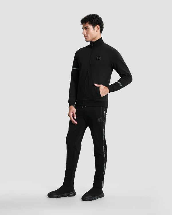Gianfranco Ferre Logo Taper Tracksuit Jacket Black