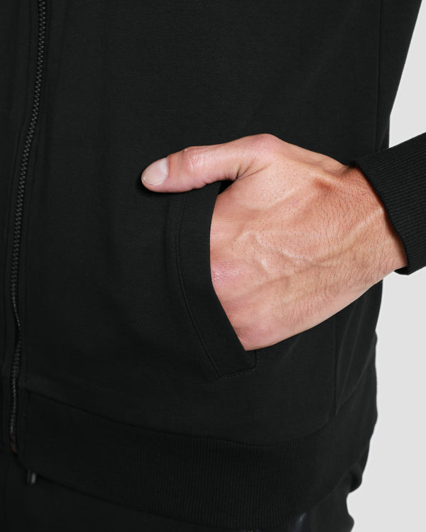 Gianfranco Ferre Logo Taper Tracksuit Jacket Black