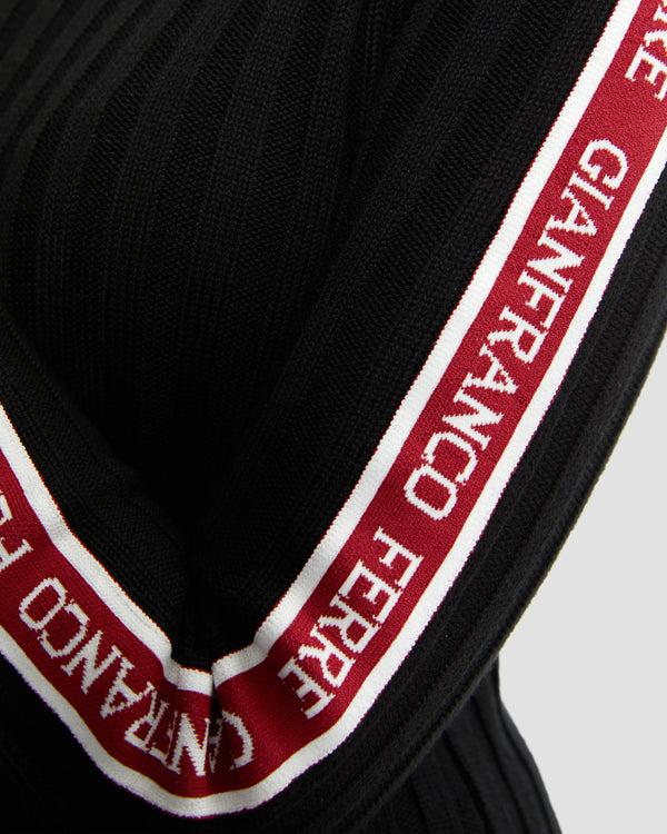 Gianfranco Ferre Logo Tapered Knitwear Black