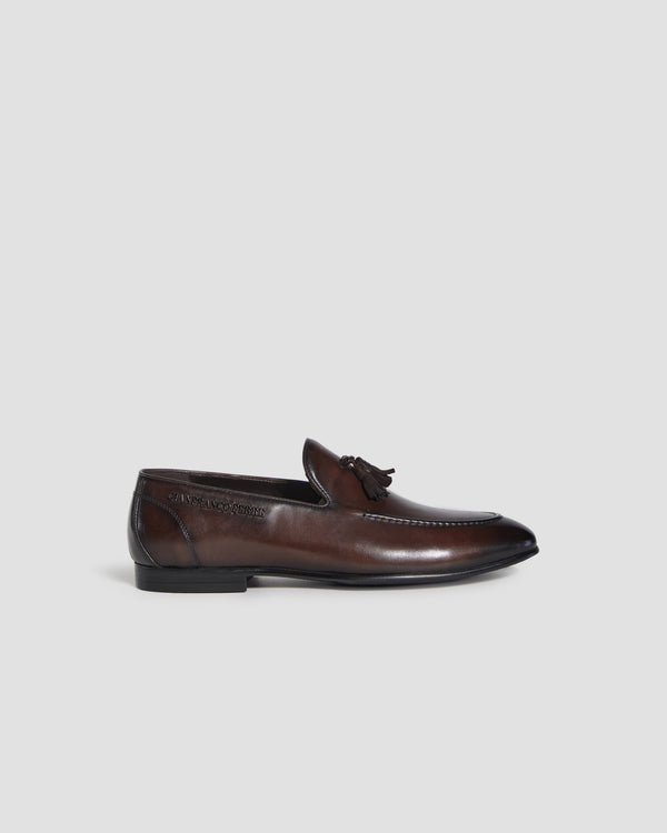 gianfranco ferre Luxe Tassel Loafers Brown