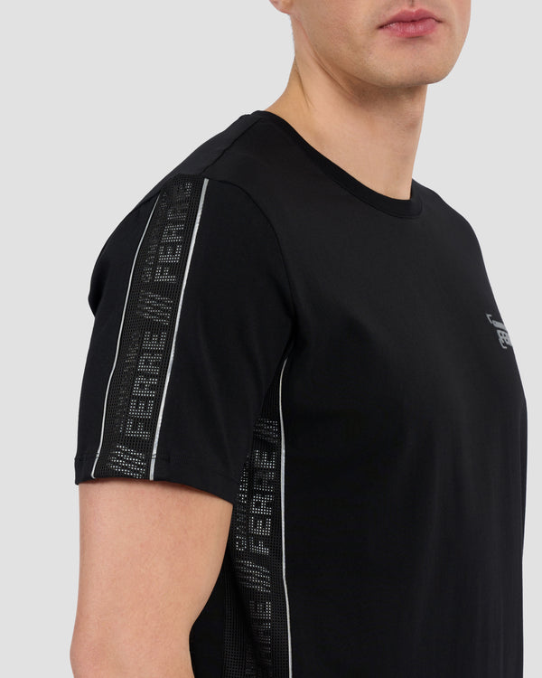 Gianfranco Ferre Mesh Brand Accented T-Shirt Black