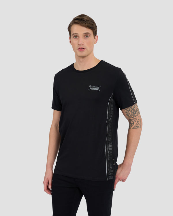 gianfranco ferre Mesh Brand Accented T-Shirt Black