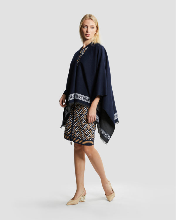 gianfranco ferre Monochrome Poncho Navy