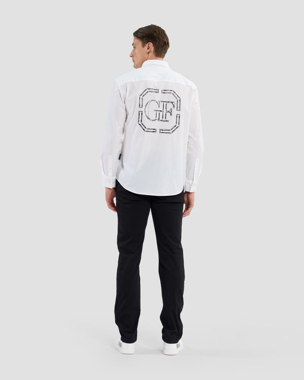 Gianfranco Ferre Monogram Printed Shirt White