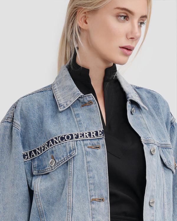 Gianfranco Ferre Oversized Denim Jacket Blue
