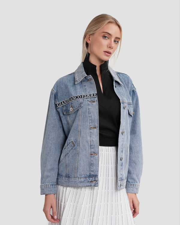 gianfranco ferre Oversized Denim Jacket Blue